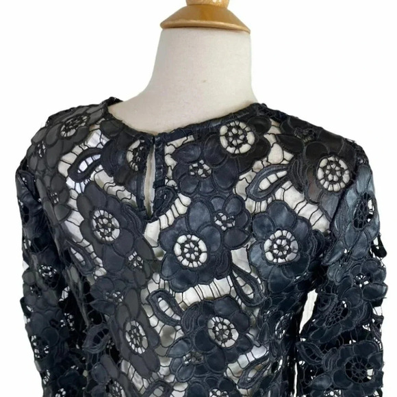 Bisou Bisou XS faux leather lace style top LNC - Picture 4 of 5